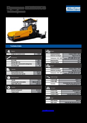 Finisoare de asfalt pe șenile Dynapac SD 2500 CS