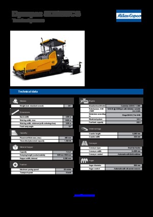 Finisoare de asfalt pe șenile Dynapac SD 2550 CS