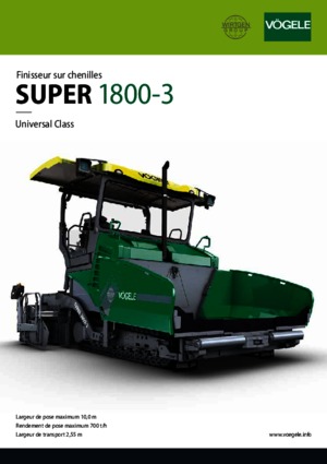 Finisoare de asfalt pe șenile Vögele Super 1800-3