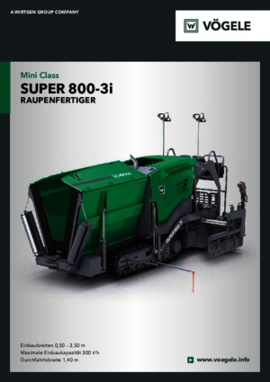 Finisoare de asfalt pe șenile Vögele Super 800-3i