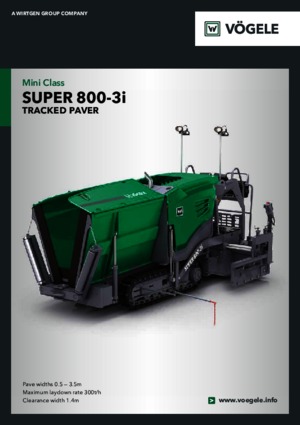 Finisoare de asfalt pe șenile Vögele Super 800-3i
