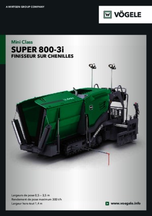 Finisoare de asfalt pe șenile Vögele Super 800-3i