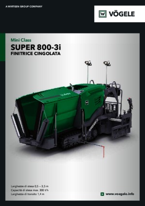 Finisoare de asfalt pe șenile Vögele Super 800-3i