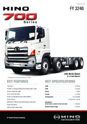 Capete tractor Hino 700 FY 3248 8x4