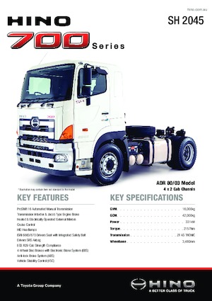 Capete tractor Hino 700 SH 2045 4x2