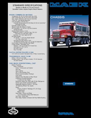 Capete tractor Mack CL703 CA67 Conventional Cummins ISX 500 6x4