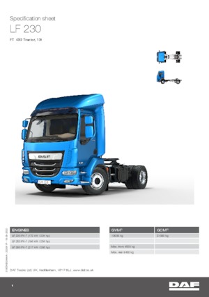 Capete tractor DAF LF 230 FT 13t