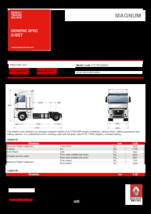 Capete tractor Renault MAGNUM 440.19 4X2 T