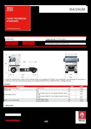 Capete tractor Renault MAGNUM 440.19 4X2 T