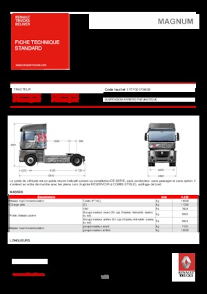 Capete tractor Renault MAGNUM 520.19 4X2 T E5 - ROUTE 66