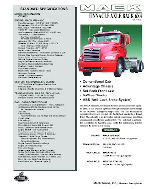 Capete tractor Mack PINNACLE CA68 Conventional CXU603 MP7 6x4