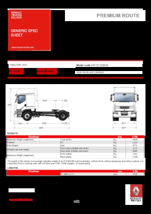 Capete tractor Renault PREMIUM 430.18 4X2 LD TGV950