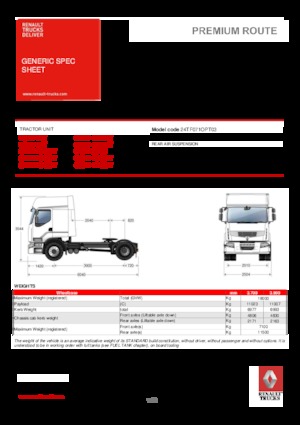 Capete tractor Renault PREMIUM 430.19 4X2 LD T OPTIFUEL