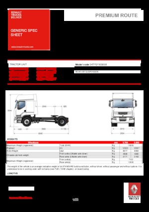 Capete tractor Renault PREMIUM 460.19 4X2 LD T TRUCK RACING