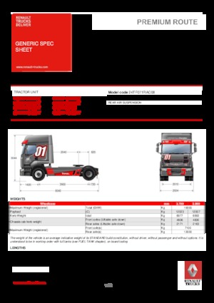 Capete tractor Renault PREMIUM 460.19 4X2 LD T TRUCK RACING