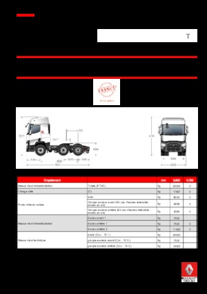 Capete tractor Renault T 380 T6x2 PUSHER E6