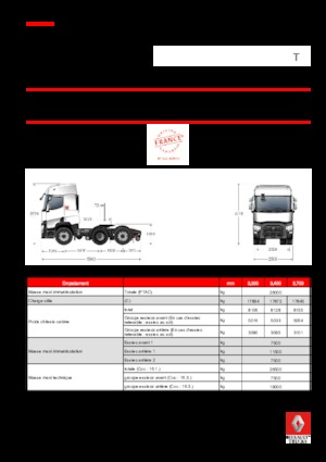 Capete tractor Renault T 520.26 6X2 T LOW E6
