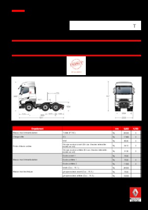 Capete tractor Renault T HIGH 480 T6x2 PUSHER TML E6 RHD