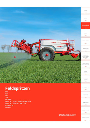 Pulverizatoare de câmp tractate Unia Plus 2018