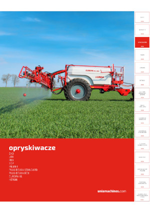 Pulverizatoare de câmp tractate Unia Plus 2018