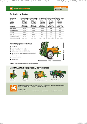 Pulverizatoare de câmp tractate Amazone UG 2200 Super (15)