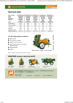 Pulverizatoare de câmp tractate Amazone UG 2200 Super (15)