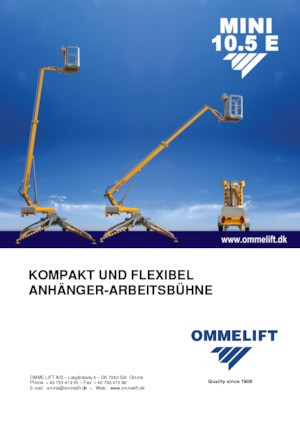 Nacele cu braț articulat montate pe camion OMMELIFT Mini 10.5 E