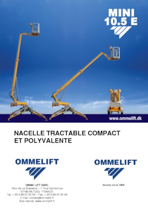 Nacele cu braț articulat montate pe camion OMMELIFT Mini 10.5 E