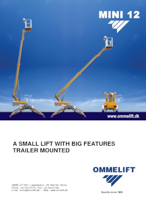 Nacele telescopice montate pe trailer OMMELIFT Mini 12 EJ