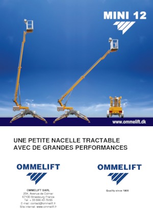 Nacele telescopice montate pe trailer OMMELIFT Mini 12 EJ