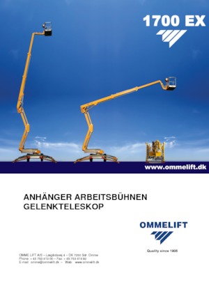 Nacele cu braț articulat montate pe camion OMMELIFT 1700 EX