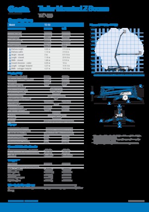 Nacele cu braț articulat montate pe camion Genie TMZ 50/30