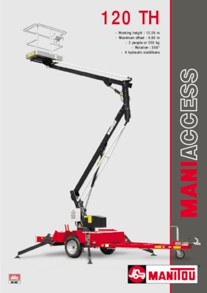 Nacele cu braț articulat montate pe camion Manitou 120 TH