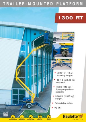 Nacele cu braț articulat montate pe camion Haulotte 1300 RT