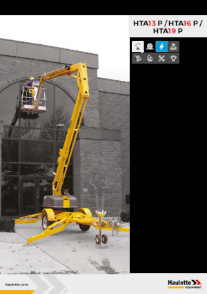 Nacele cu braț articulat montate pe trailer Haulotte HTA16 P