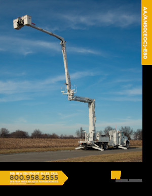 Nacele cu braț articulat montate pe trailer Altec AA50E-E80