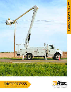 Nacele cu braț articulat montate pe trailer Altec AA55E+