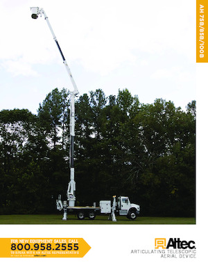 Nacele cu braț articulat montate pe trailer Altec AH75B
