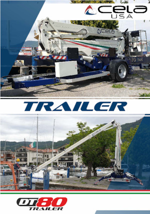 Nacele cu braț articulat montate pe trailer CELA DT-80