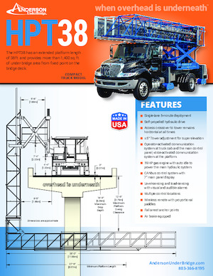 Nacele cu braț articulat montate pe trailer Anderson Hydra Platforms HPT 38