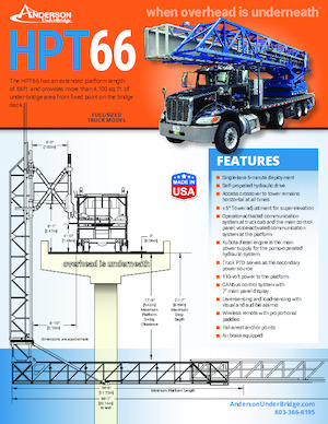 Nacele cu braț articulat montate pe trailer Anderson Hydra Platforms HPT 66