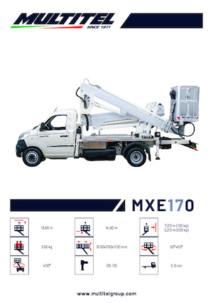 Nacele cu braț articulat montate pe trailer Multitel MXE 170