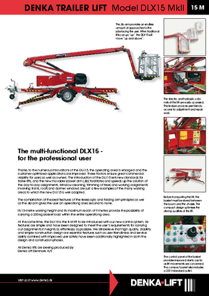 Nacele cu braț articulat montate pe camion Denka-Lift - Rothlehner DLX 15