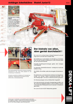 Nacele cu braț articulat montate pe trailer Denka-Lift - Rothlehner Junior 12