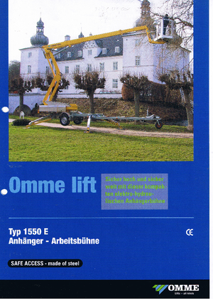 Nacele cu braț articulat montate pe camion OMMELIFT Omme 1550 EZX