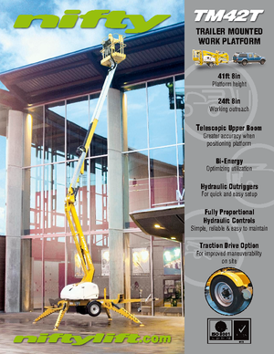 Nacele cu braț articulat montate pe camion Niftylift TM 42 T