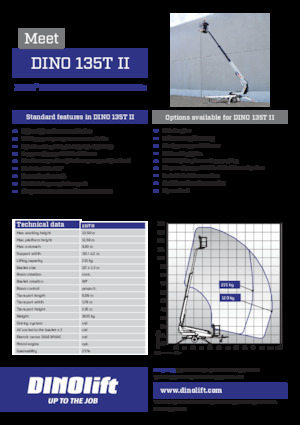 Nacele telescopice montate pe trailer Dino Lift Dino 135T II