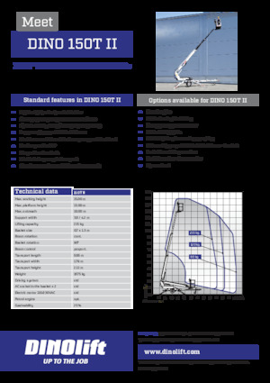 Nacele telescopice montate pe trailer Dino Lift Dino 150T II