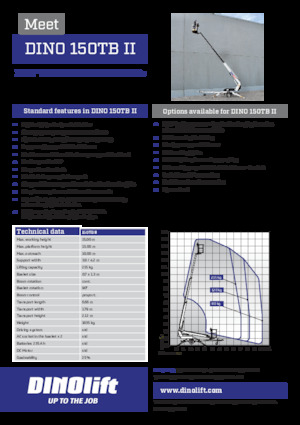 Nacele telescopice montate pe trailer Dino Lift Dino 150TB II