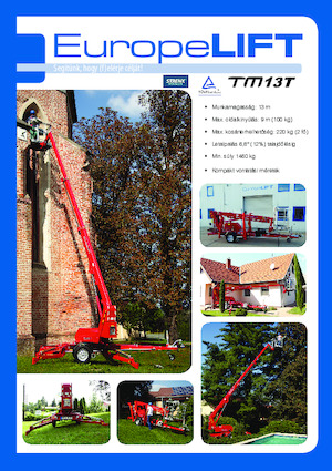 Nacele telescopice montate pe trailer EuropeLift TM 13 T